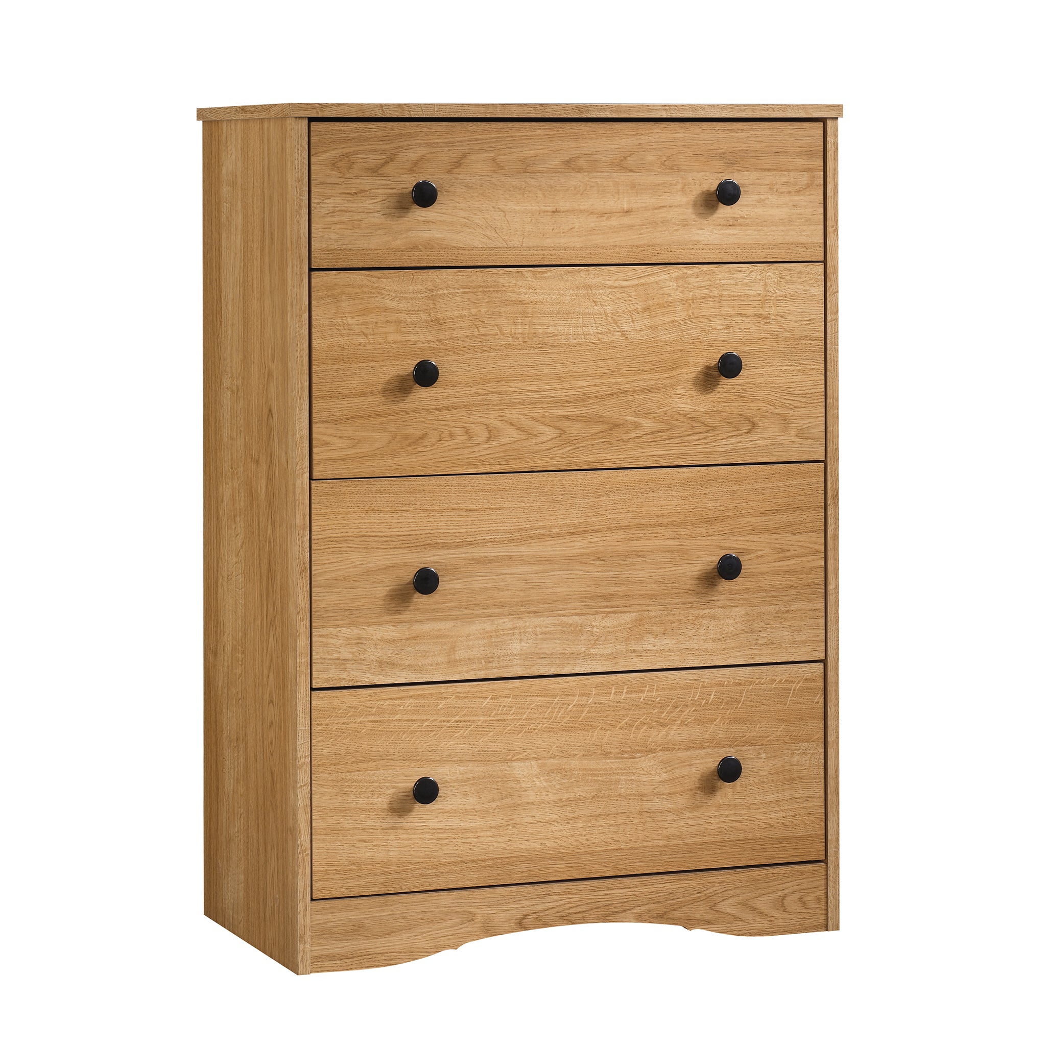 4-Drawer Chest, Brown finish