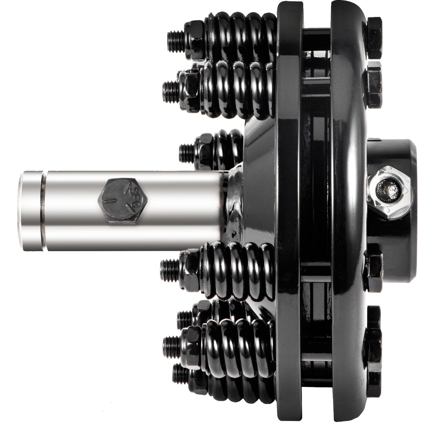 Slip Clutch, 1 3/8' PTO Slip Clutch, Smooth Round Ends PTO Friction Clutch, Carburized Steel Tractor Slip Clutch, Adjustable Rotary Cutter Slip Clutch, Black Brush Hog Slip Clutch for PTO Shaft