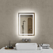 20'*28'LED Bathroom Mirror,Front-Lit and Back-Lit, Stepless Dimmable, 3 Colors CRI90+, Brightness Memory, Shatter-Proof,Anti-fog LED Vanity Mirror, IP44 Waterproof