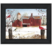 'Winter Friends' By Billy Jacobs, Ready to Hang Framed Print, Black Frame