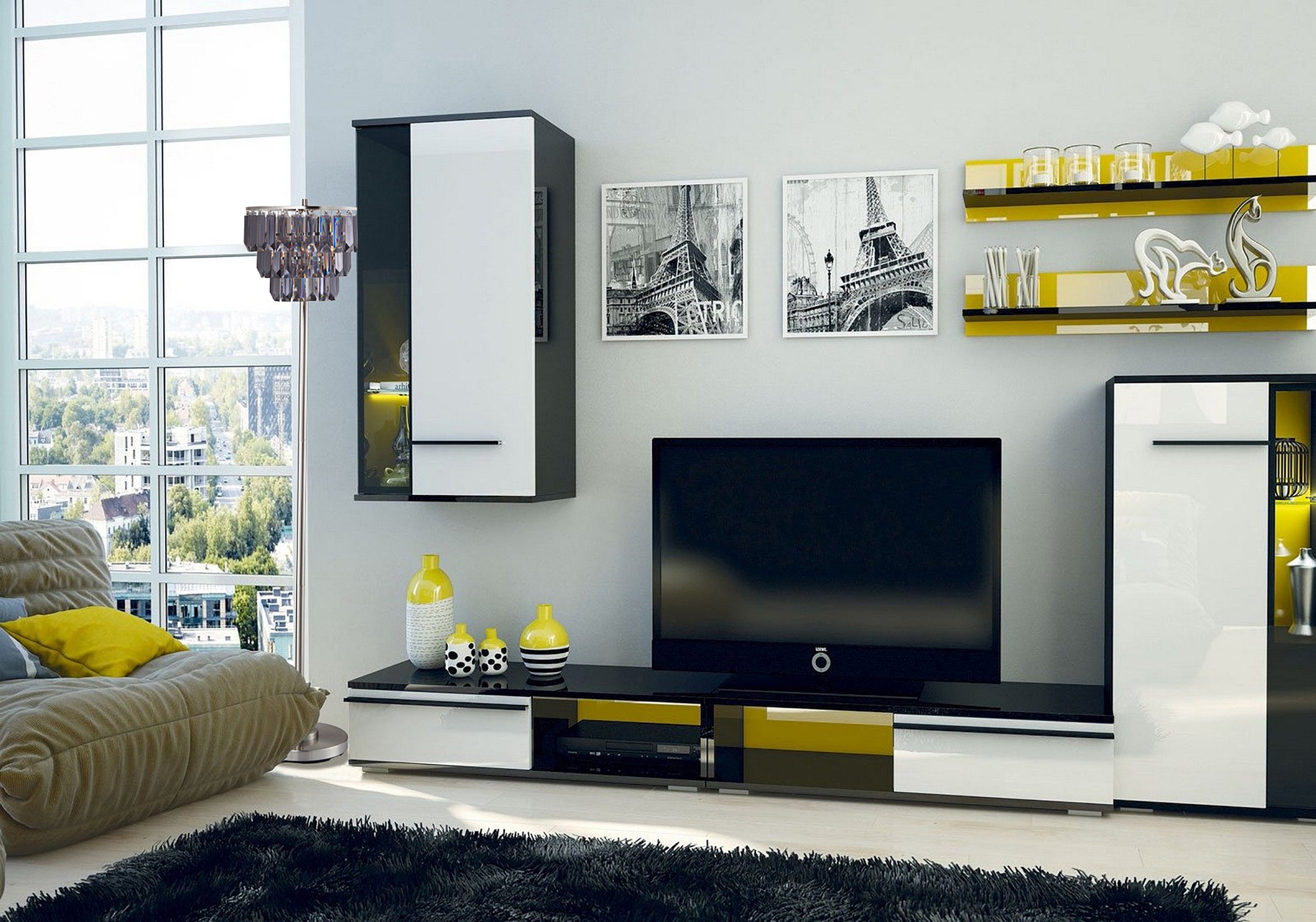 60.5'H CONTEMPORARY CRYSTAL SHADE FLOOR LAMP (1PC/CTN) (1.25/17.63)