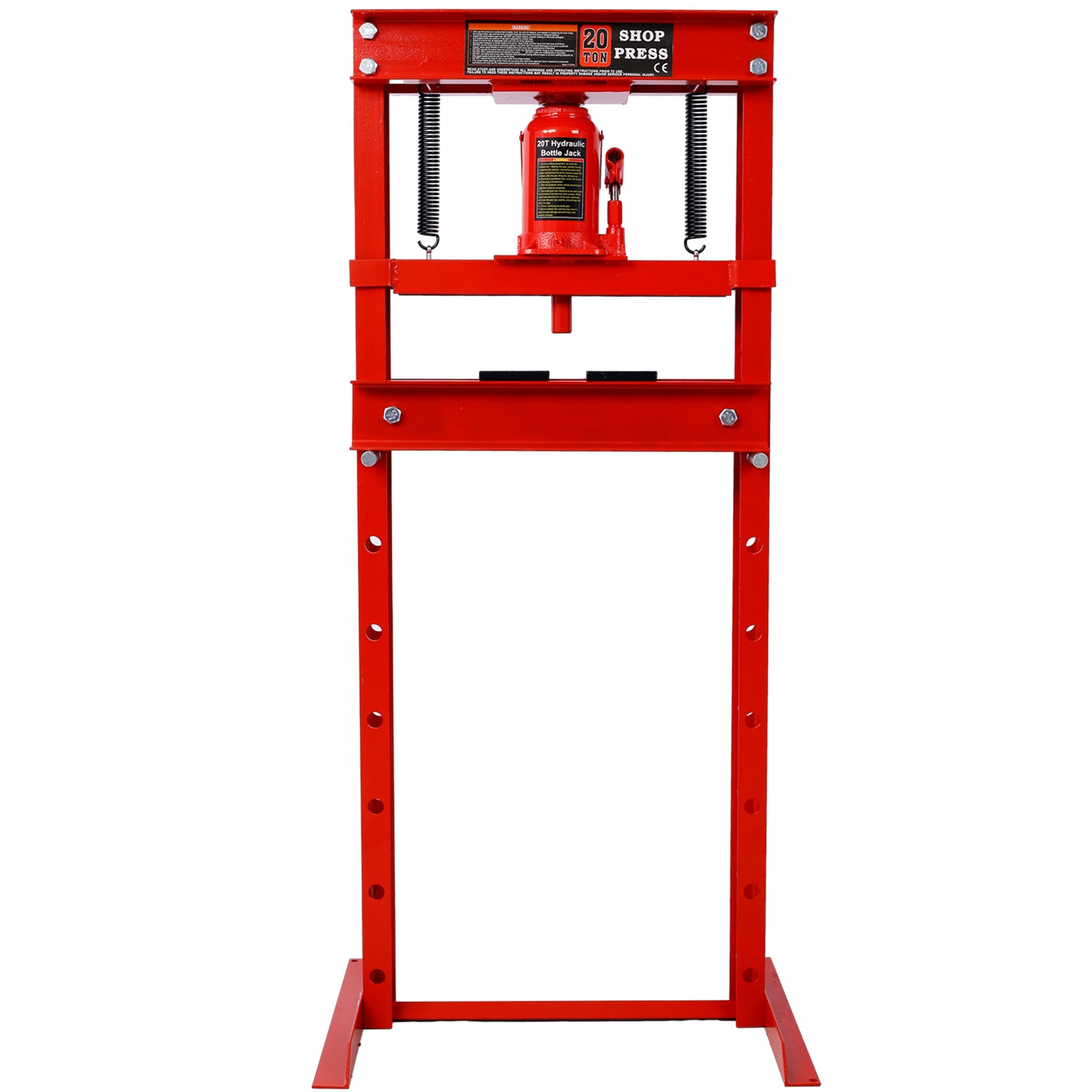 20 Ton Bottle Jack Shop Press, Bend, Straighten, or Press Parts, Install Bearings, U-Joints, Bushings, Ball Joints, and Pulleys,RED