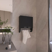 Optim Medicine Cabinet with towel holder 17.4' Wide Medice Cabinet Organizer with Two interior Shelves and Tower Holder for Bathroom, Kitchen, Mudroom