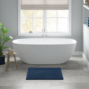 1 PCS 17x24' 100% Cotton Tufted 3000 GSM Reversible Bath Rug Navy