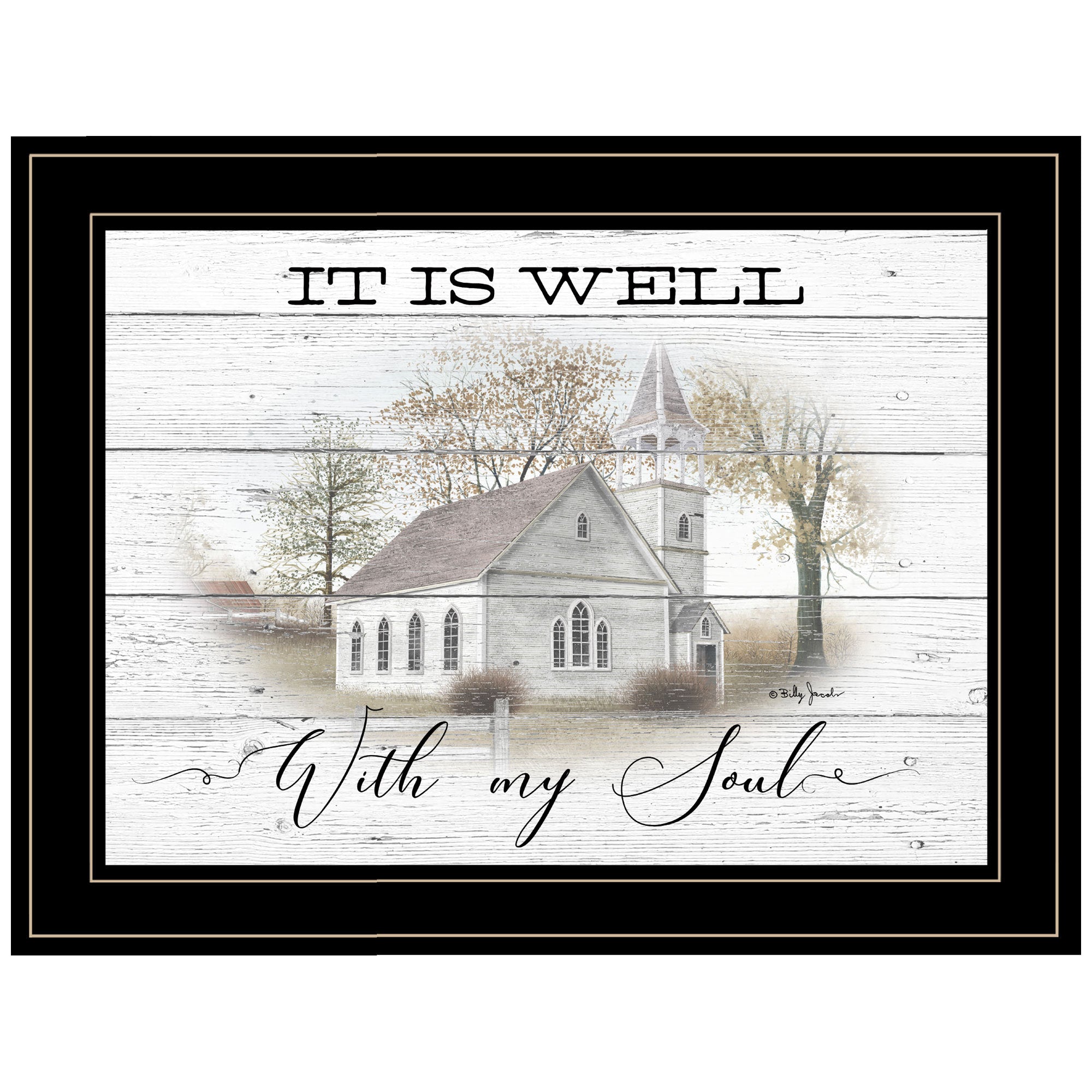 'It Is Well' By Billy Jacobs, Ready to Hang Framed Print, Black Frame