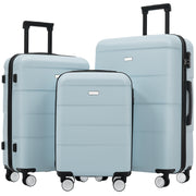 Hardshell Luggage Sets 3 Piece Double Spinner Wheels Suitcase with Handle Password Lock, Lightweight 20'+24'+28' Luggages