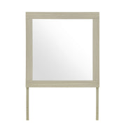 Elsa Natural Mirror with Sleek Frame, Large Scale Mirror for Bedroom, Solid Wood and MDF Construction, Natural Finish, 35.43 Inch Height