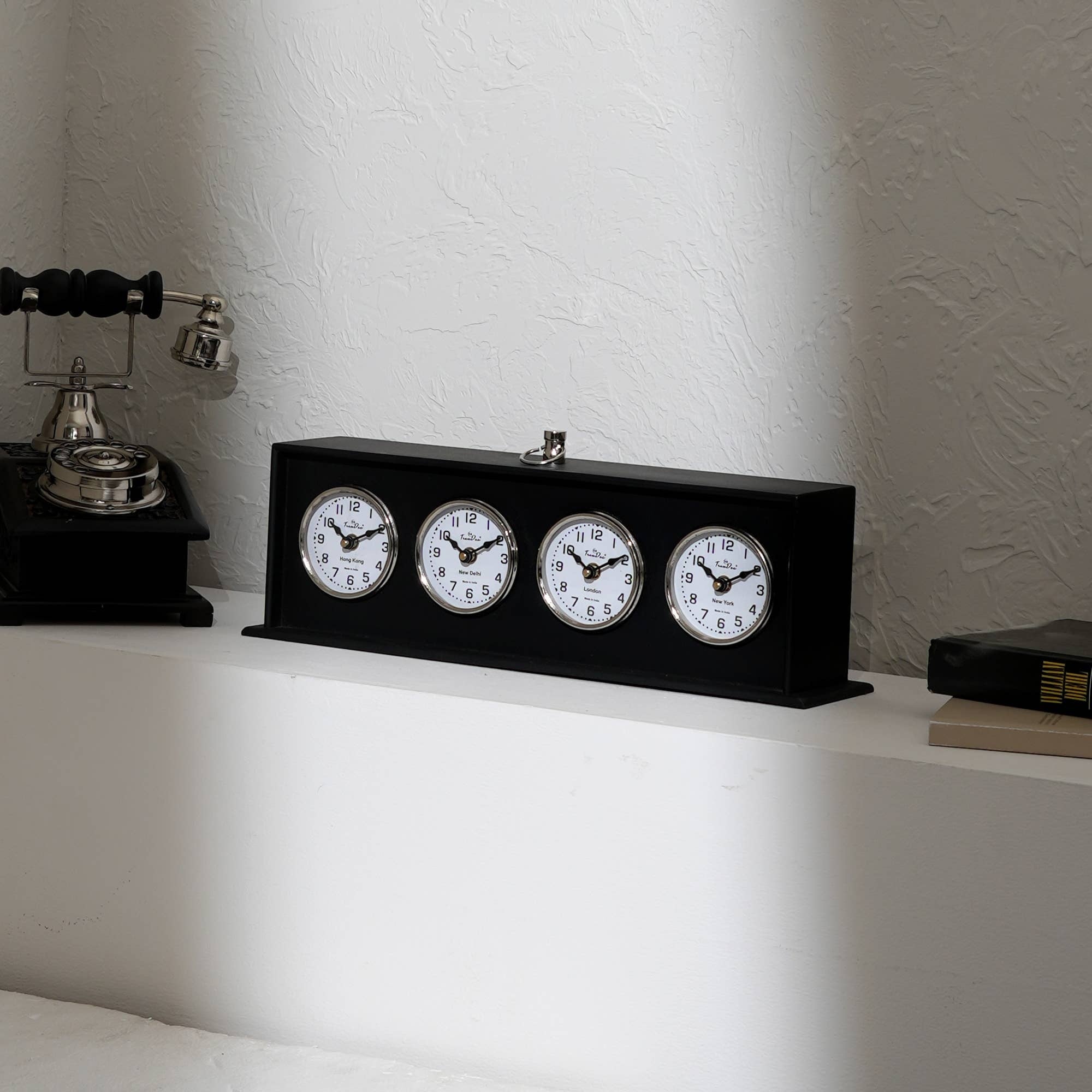 Modern & Decorative Tabletop Time Zone Clock-Desk Clock