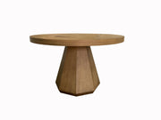 Round Dining Table W/ Lazy Susan - Latte