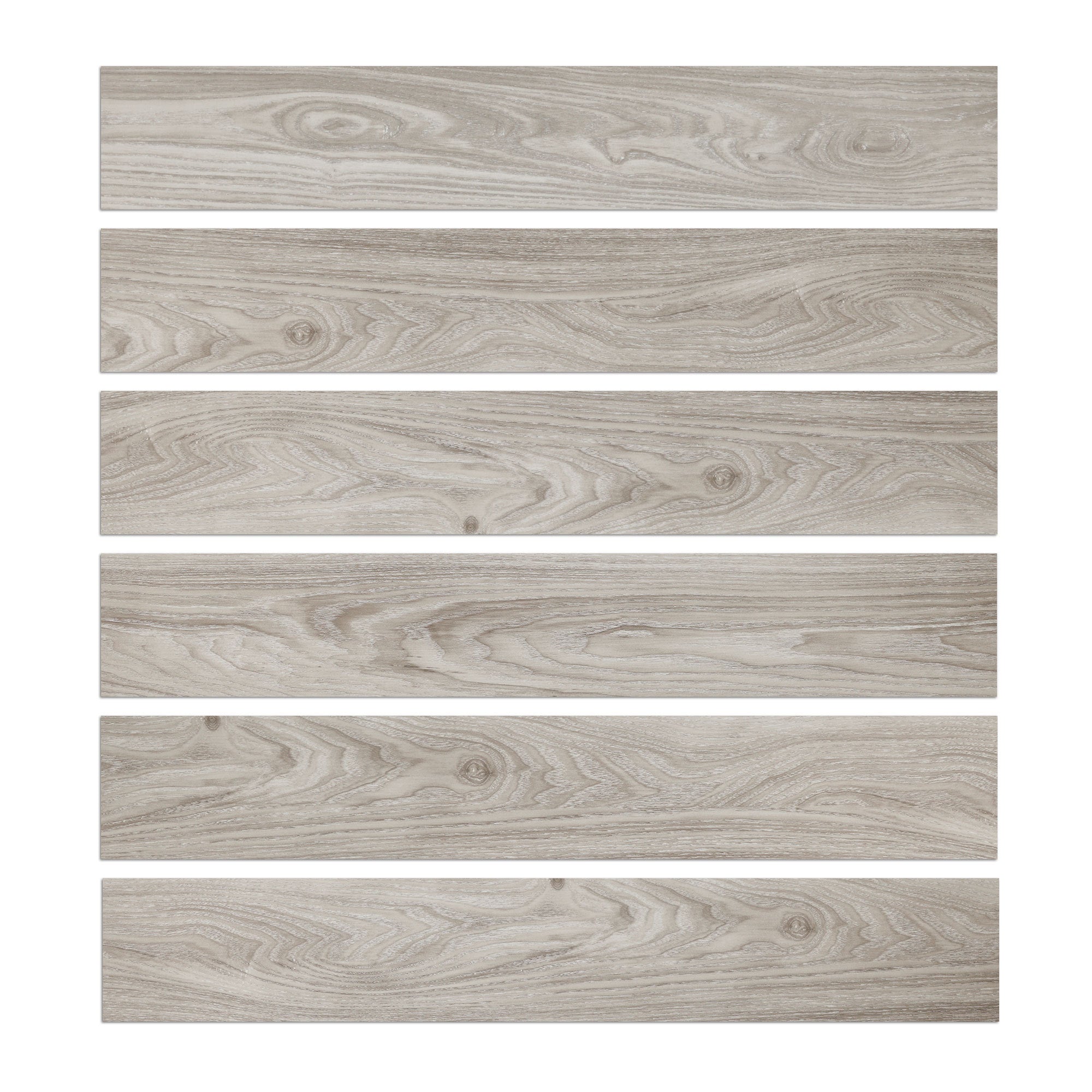 18PCS 12 MIL 6 in. x 36 in. Peel and Stick Vinyl Flooring, UV Surface Flooring Tile in Log Grey, Water-Resistant(27 sq. ft.)