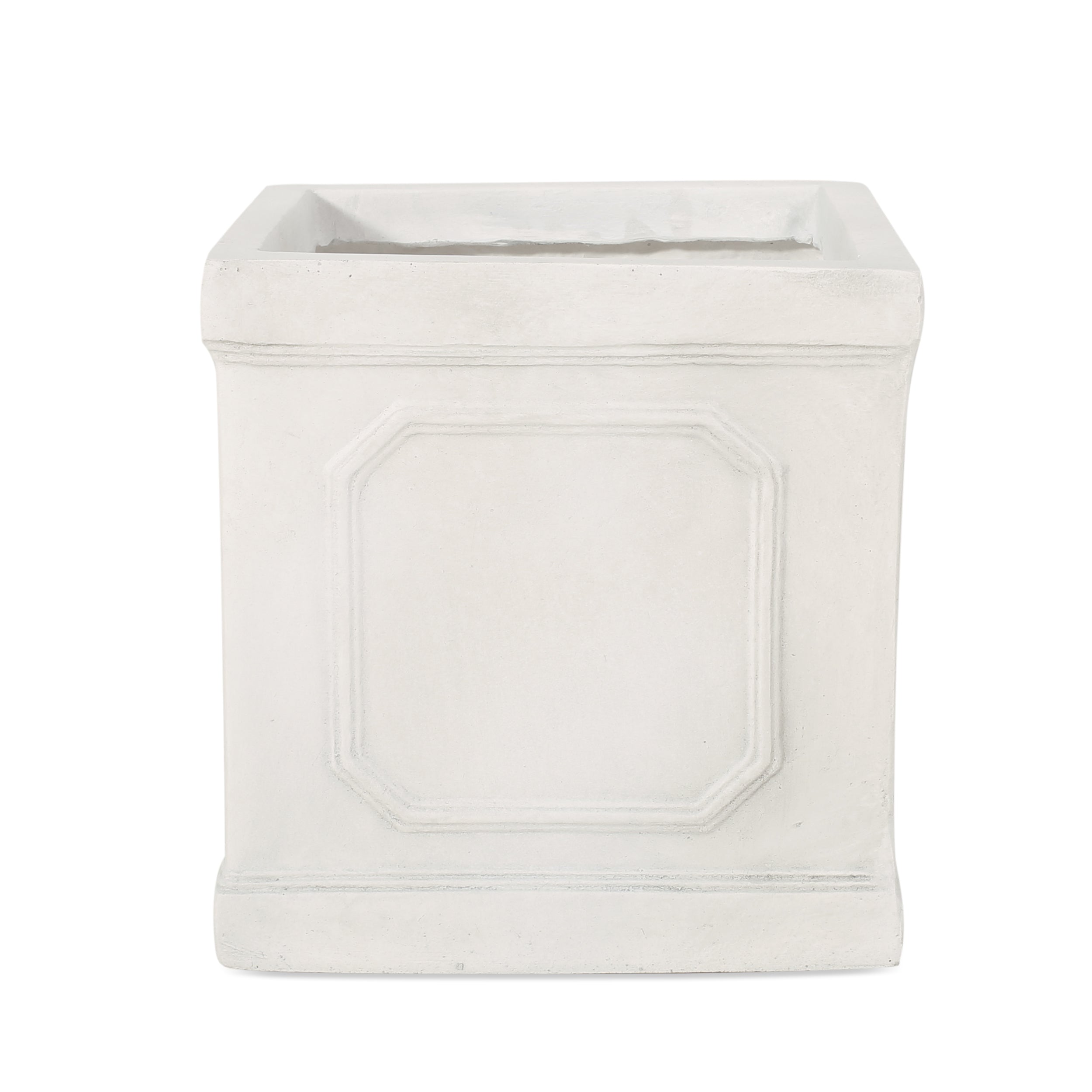 10.75 x 11.00 Antique White Magnesium Oxide Planter