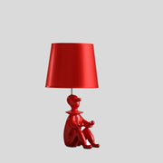 21.25' Red Modern Clown Phone Holder Resin Table Lamp