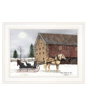 'Dashing Through The Snow' by Billy Jacobs, Ready to Hang Framed Print, White Frame