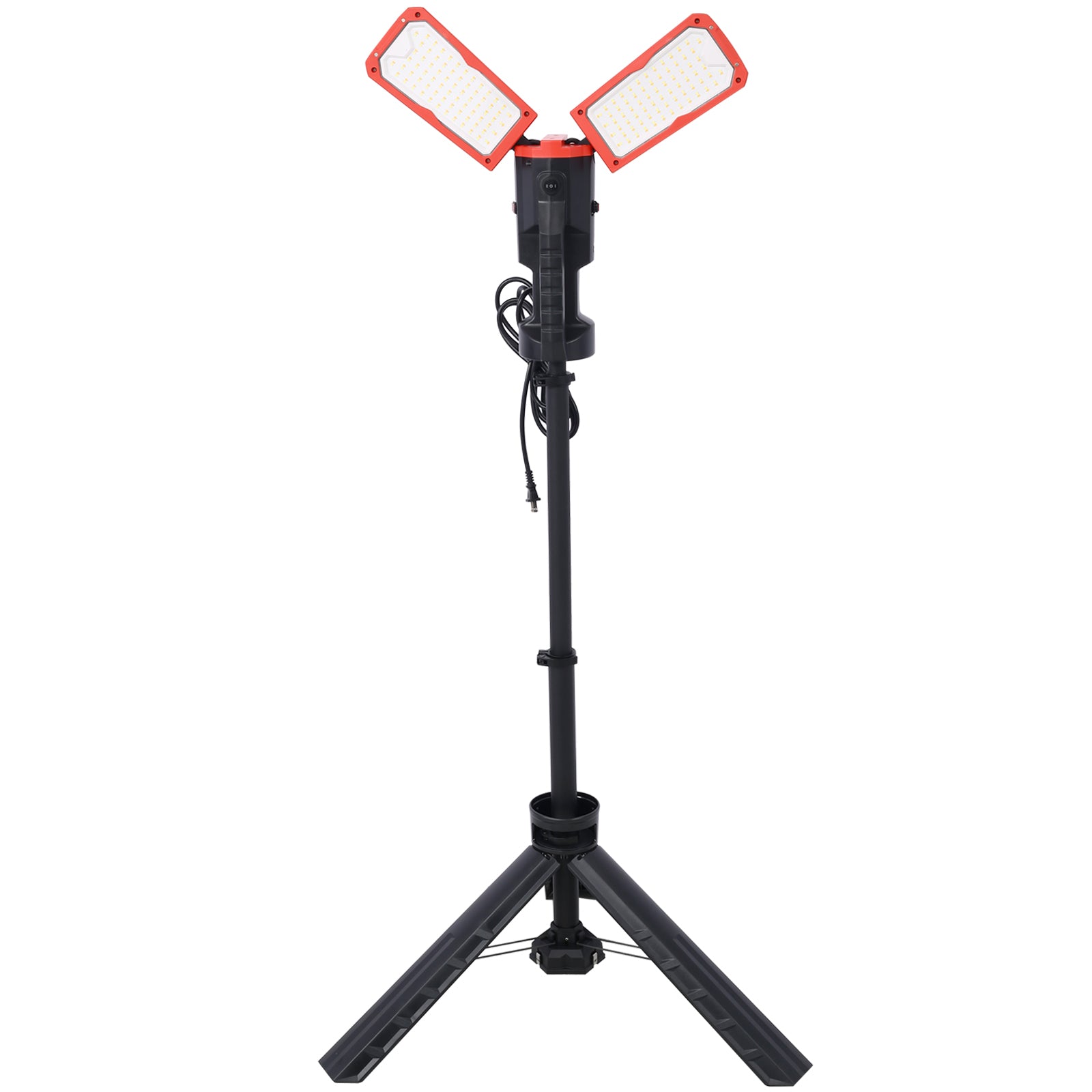 10000 Lumen 100 Watt Dual-Head LED Work Light with Telescoping Tripod, Work Light with Stand Rotating Waterproof Lamps and 9
 9Ft 3-Prong Power Cord 2x50W LED worklight with telescoping tripod