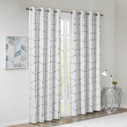 Total Blackout Metallic Print Grommet Top Curtain Panel(Only 1 Pc Panel)