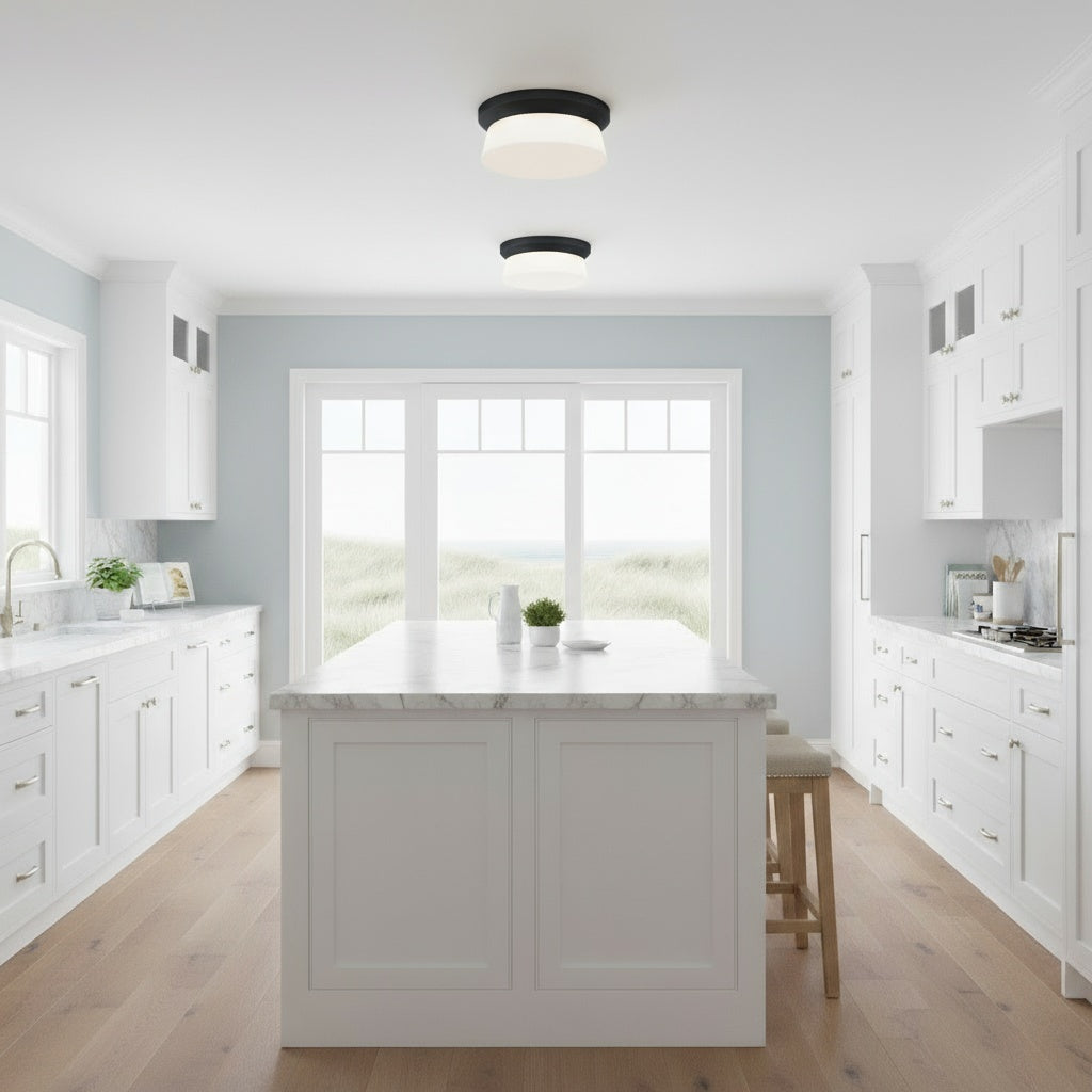 11 inch Black Integrated LED Flush Mount