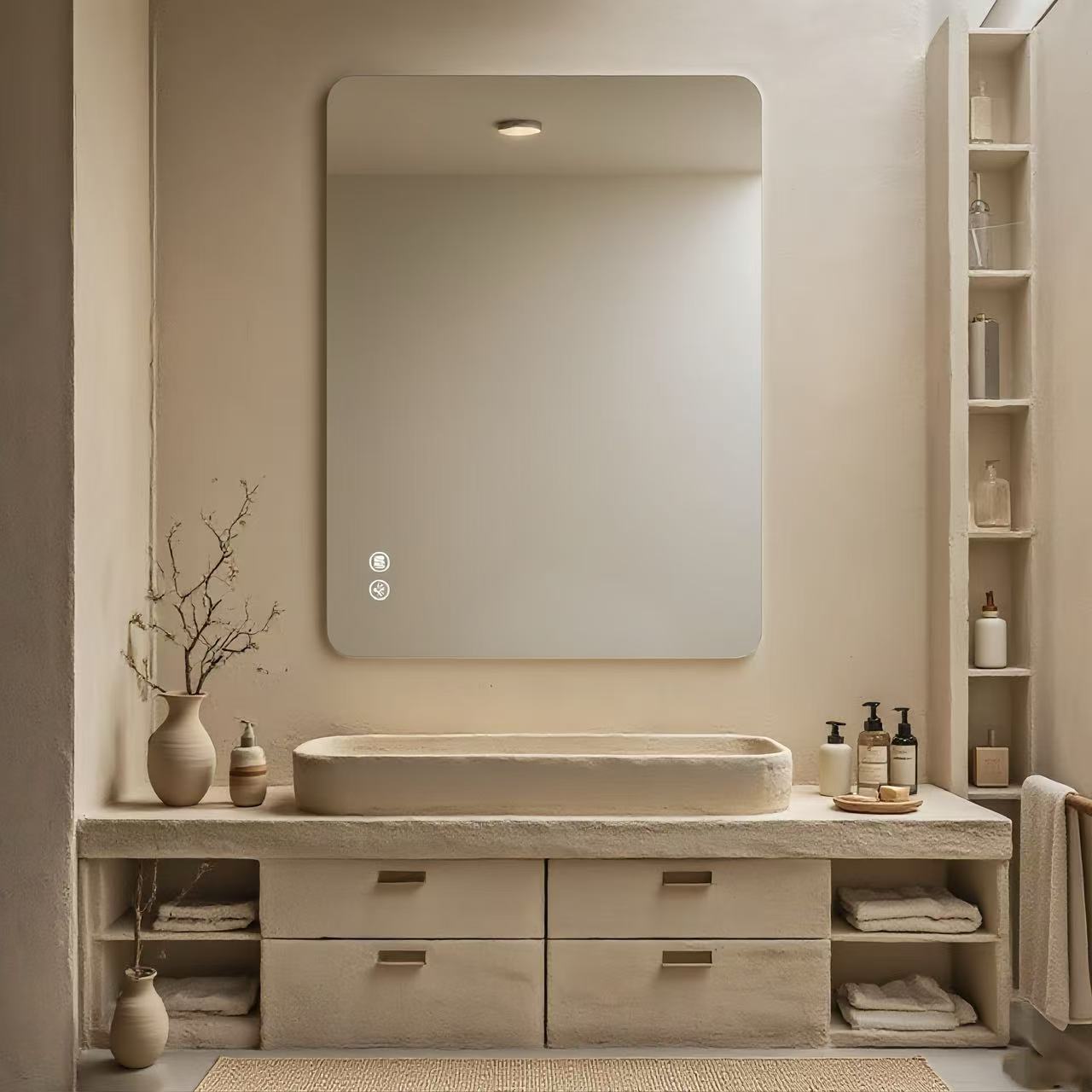 Rectangular Backlit Mirror Bathroom 30'x40'