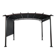 12 × 9 ft (144 in × 180 in) Outdoor Patio Pergola Gazebo – Steel Frame Sun Shelter with Retractable Canopy for Garden or Backyard