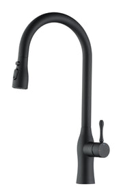 Pull-Down Single Handle Kitchen Faucet in Matte Black