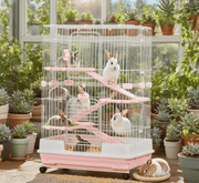 Rabbit Hut Small Animal Cage Rabbit Hutch with Wheels