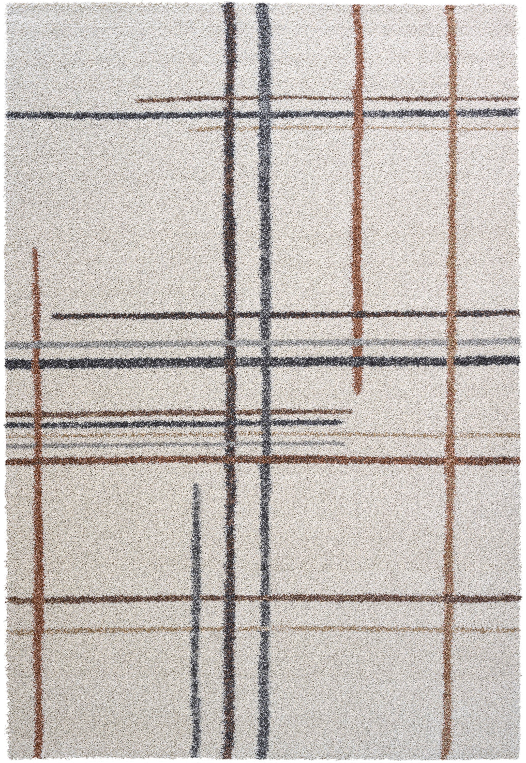 Arianna Beige, Brown, Charcoal, Gold, Gray, Ivory, Rust and White Polypropylene Area Rug