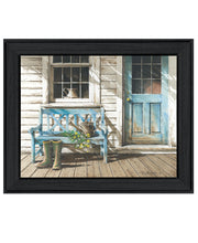 'Cheerful Chores' by Artisan John Rossini, Ready to Hang Framed Print, Black Frame