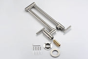 Pot Filler Faucet Wall Mount,Brushed Nickel Finish and Dual Swing Joints Design