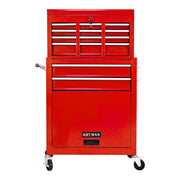 High Capacity Rolling Tool Chest with Wheels and Drawers, 8-Drawer Tool Storage Cabinet - Red
