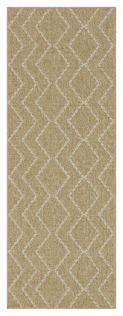 Earth GC_NTL1011 Jute/White 2 ft. 7 in. x 7 ft. 3 in. Indoor/Outdoor Area Rug