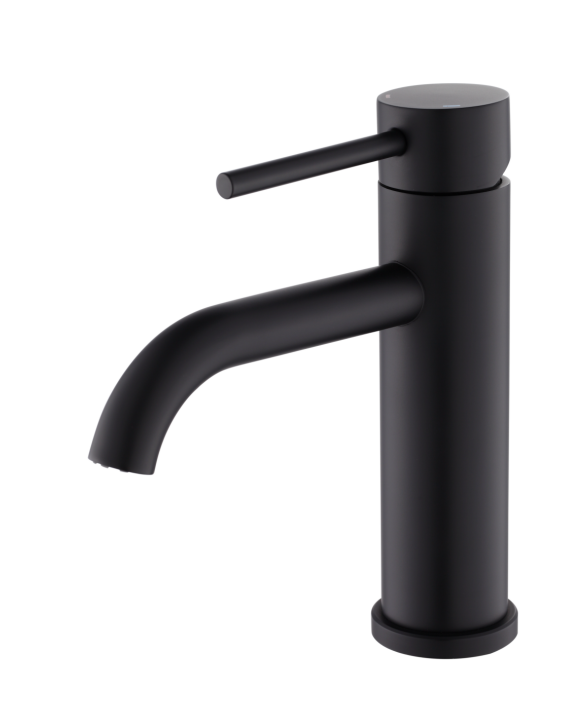 Single Handle Bathroom Faucet Lavatory Faucet Stainless Steel Single Hole-T10, Matte Black
