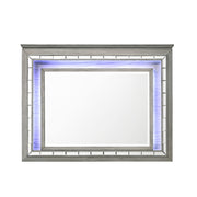 Antares Light Gray Oak Finish Mirror W/Led