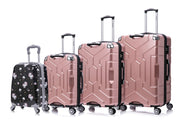Luggage set PC material four piece travel luggage set, with rotating wheels and a sense of technology