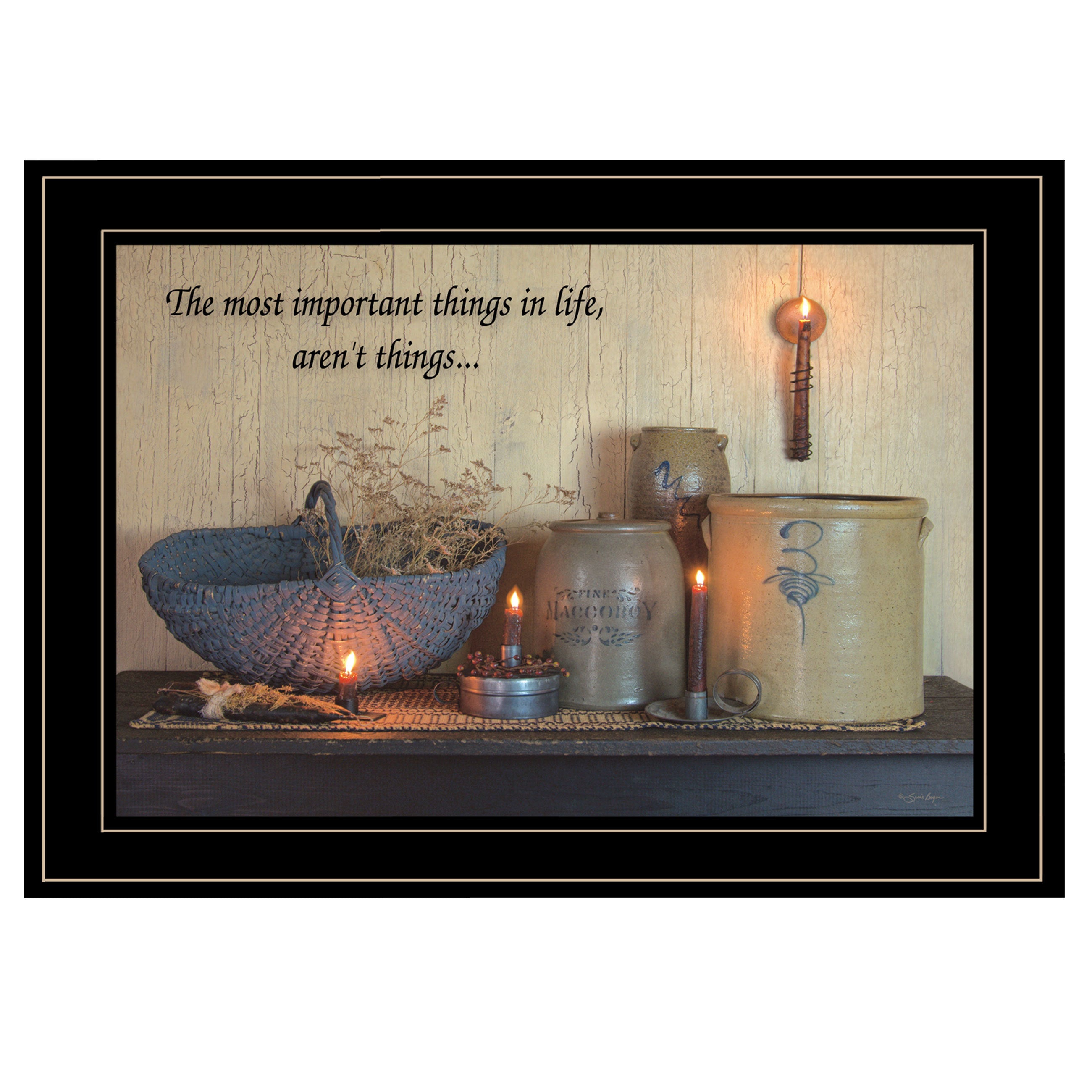 'The Most Important Things' By Susie Boyer, Ready to Hang Framed Print, Black Frame