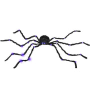 HOMCOM 3.25' Outdoor Halloween Decoration, Light-up Oversized Spider Halloween Prop with Light Up Bendable Legs