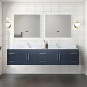 Navy Blue Double Bath Vanity 84 in. W x 22 in. D