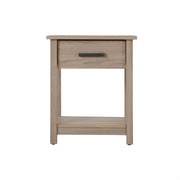 Contemporary Nightstand in Sandle Wood Finish with Compact Design and Particle Board Construction