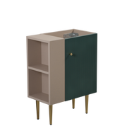 21.6' Vanity Base Only, Open Shelf on the Left, Green 24V06-21LVL