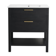 30 Inch Bathroom Vanity Plywood With 2 Drawers (Only Vanity ,without Basin)-BVB01030BCTG