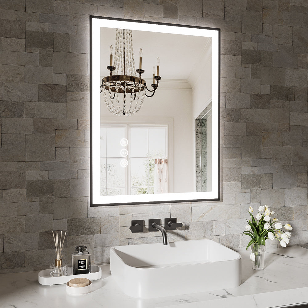 24x32 Inch Frameless LED Bathroom Mirror,Smart Mirror