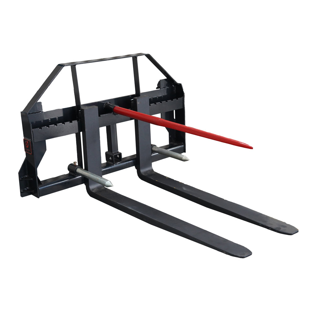 Standard Series Pallet Fork Frame, Hay Frame Attachment, Fits John Deere Tractors, 48.75' Hay Spears, Stablizers and 48' Pallet Fork Blades