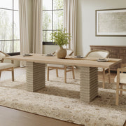 95INCHES DINING TABLE(LIGHT ASH)