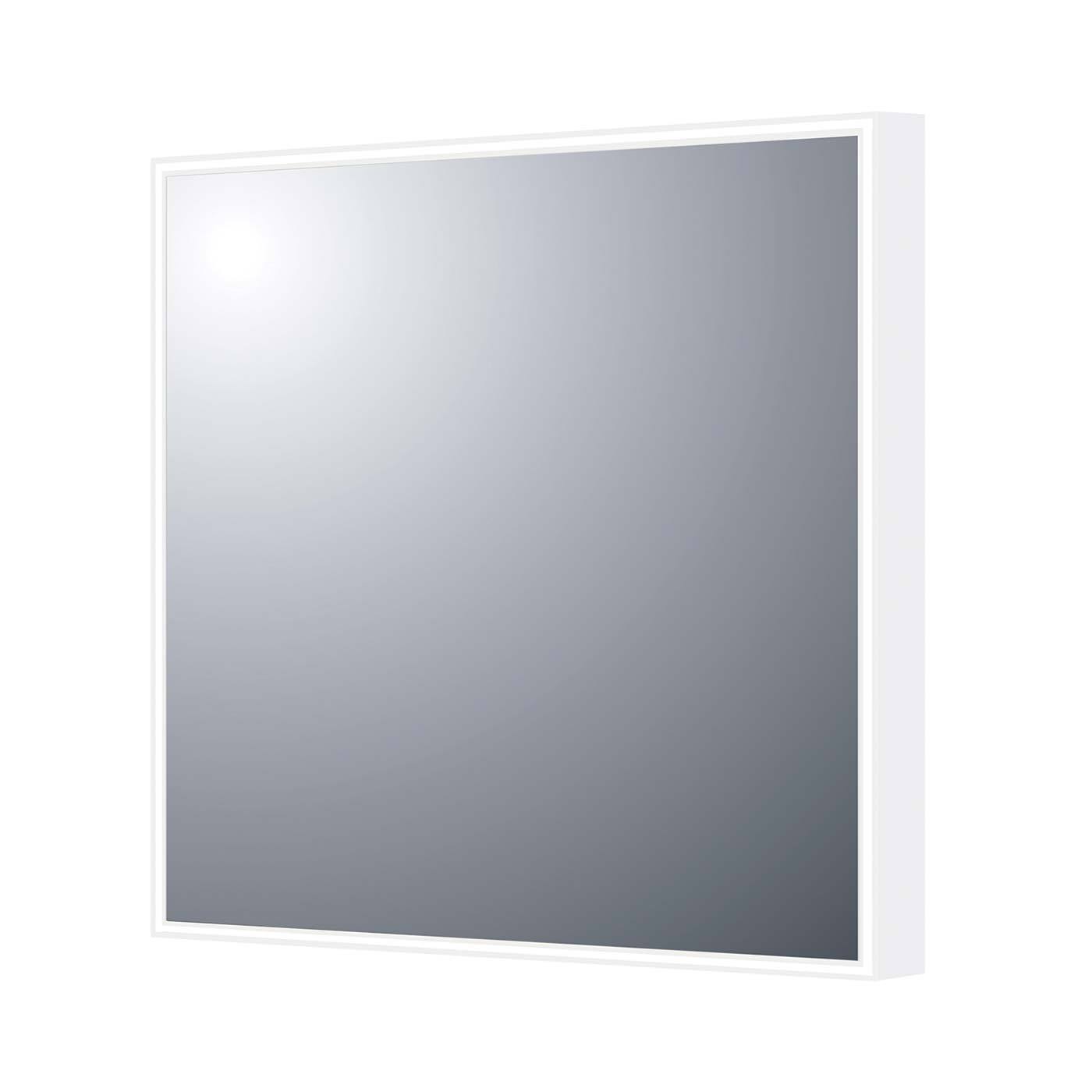 DAX Square LED Backlit Flat Mirror with Sensor Switch Aluminium Frame