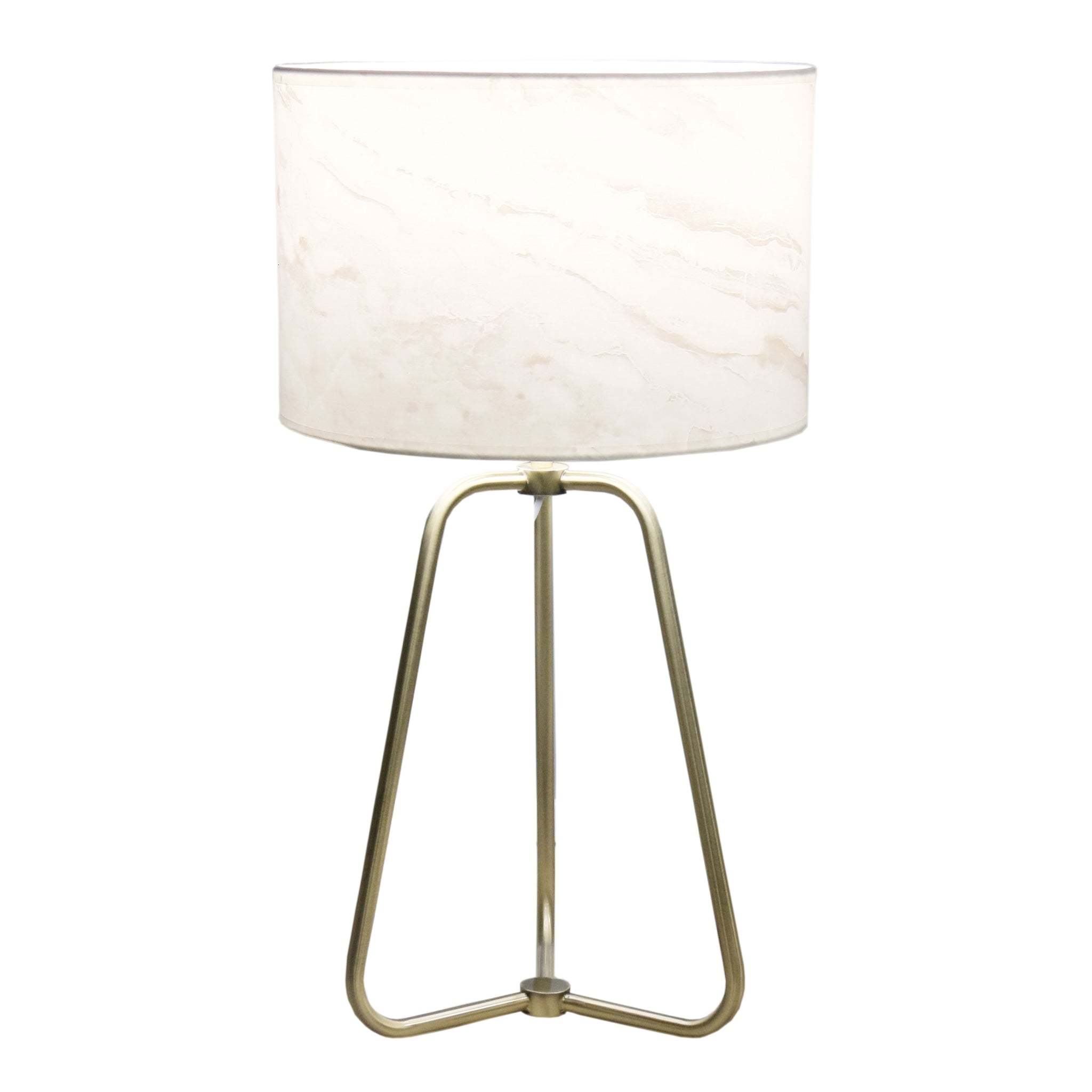 Optima Modern Stylish Desk Lamp with Marble Lampshade and Bronze Metal Base, 110V