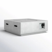 Modern Fiber Reinforced Concrete Fire Pit Table with Propane/Natural Gas Options in Gray