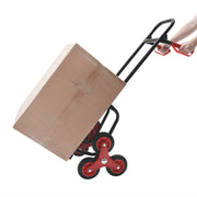 Folding Stair Climbing Dolly, 330 Lb Capacity Manual Truck Heavy-Duty Stair Climbing Hand Truck Trolley with Telescoping Handle and 6 Wheels