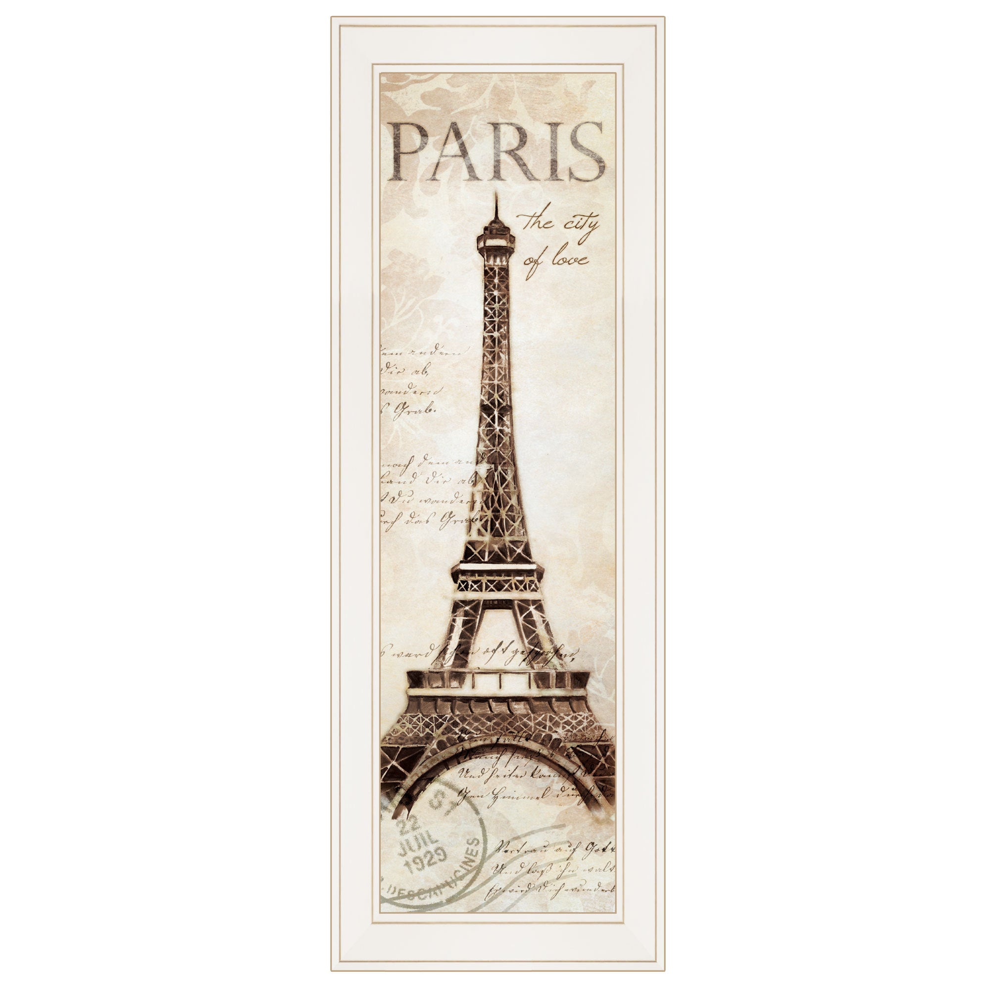 'Paris Panel' by Cloverfield & Co, Ready to Hang Framed Print, White Frame