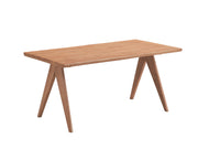 Casual Stylish Natural Finish Rectangular Wooden Dining Table 1pc Mid-Century Modern Kitchen Dining Furniture