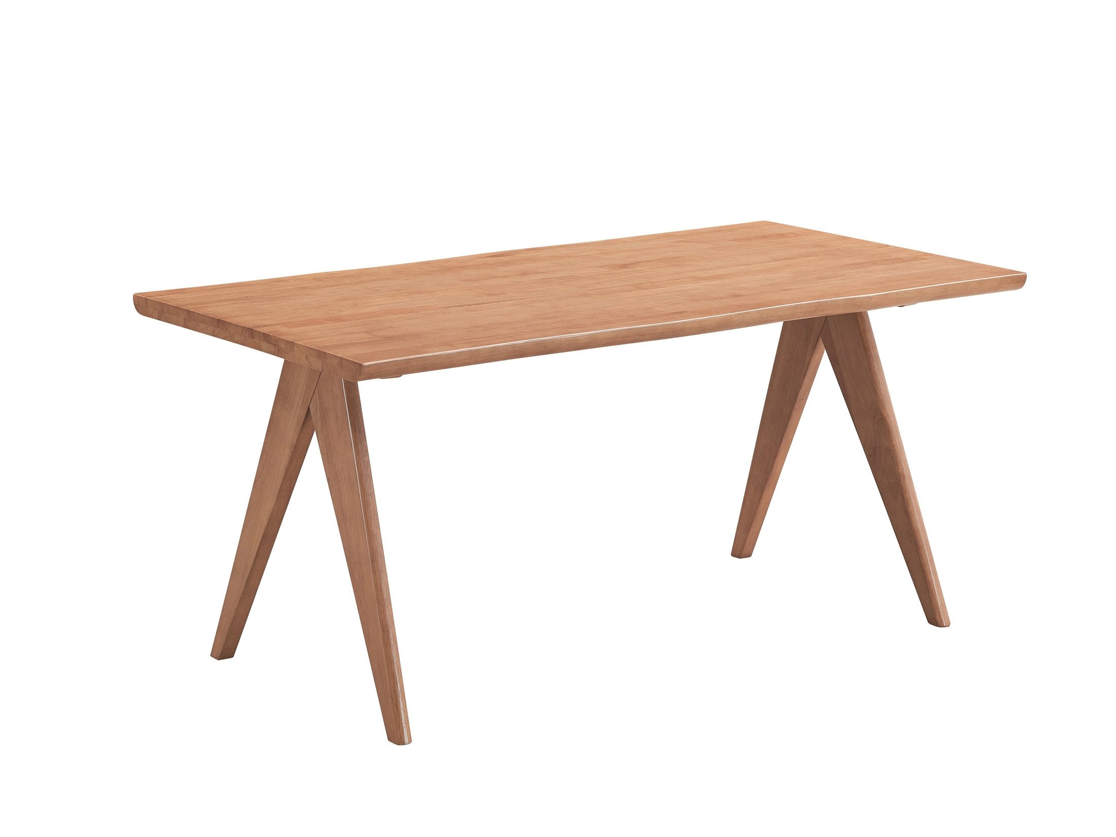 Casual Stylish Natural Finish Rectangular Wooden Dining Table 1pc Mid-Century Modern Kitchen Dining Furniture