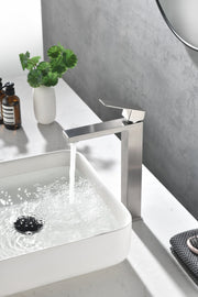 Single handle bathroom sink faucet, bathroom sink vanity faucet with water supply hose