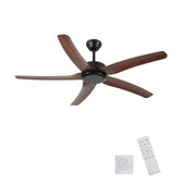 52'  Ceiling Fan NO light, 5 Reversible ABS Blades, with 6 Speeds Reversible DC Motor,Low Profile Ceiling Fan with no light for Living Room Kitchen Bedroom